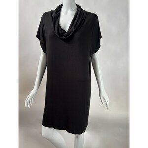 Motto Womens Black Cowl Neck Tunic Dress 1X Rayon/Spandex Blend Made In China